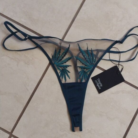 NWT Thistle and Spire Brooklyn Haze Thong Emerald Green Biscotti size 2X - Picture 2 of 12